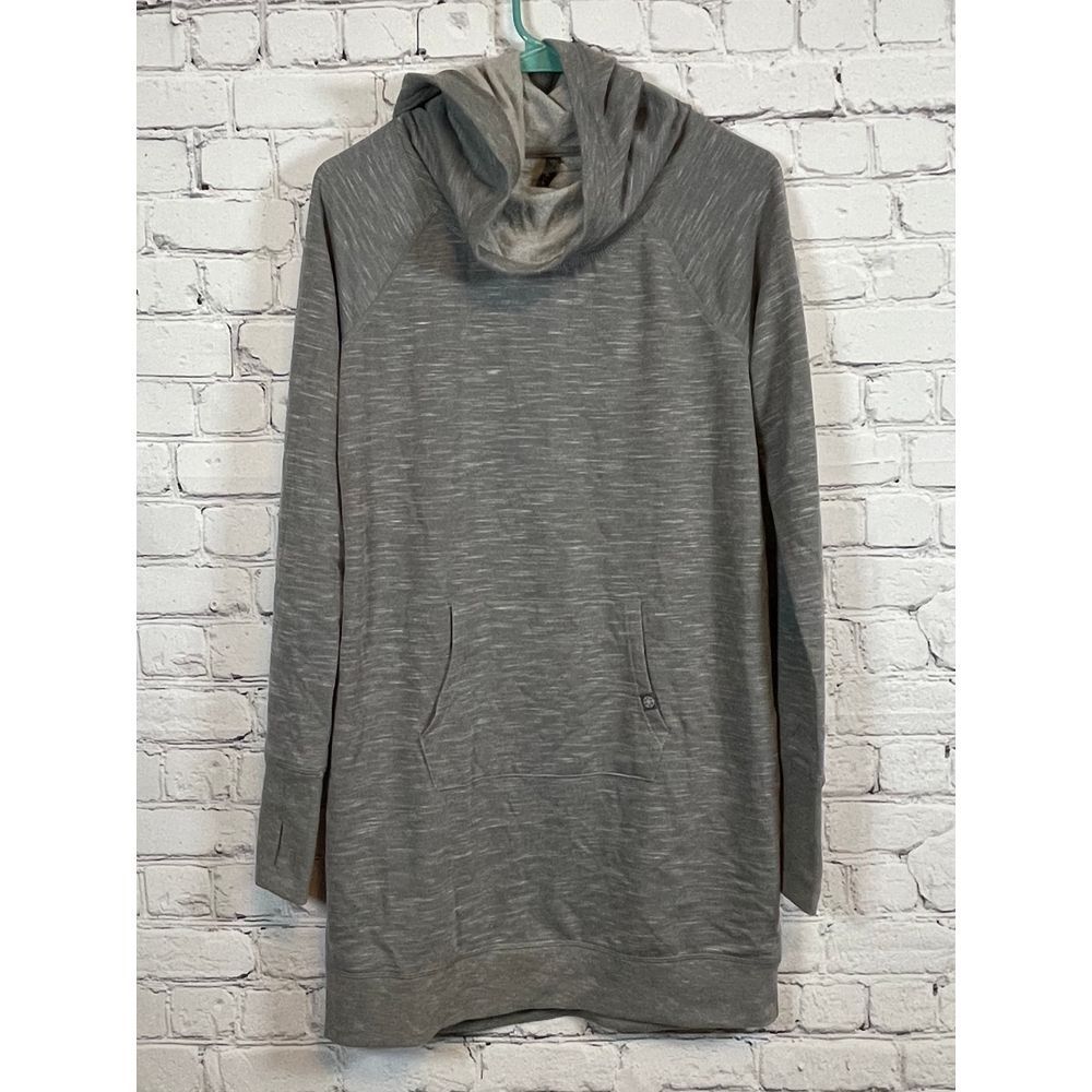 GAIAM‎ Grey Cowl Neck Athletic Tunic Sweatshirt Long Sleeve Workout Top XS